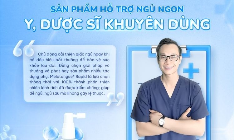 sử dụng xịt ngủ ngon melatongue rapid spray