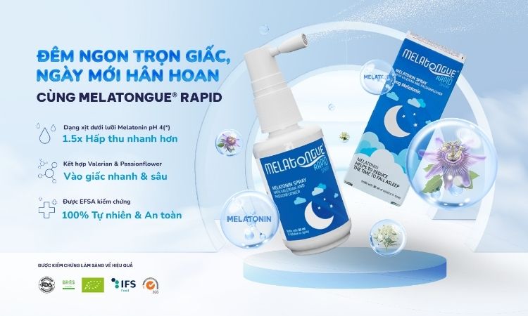 xịt ngủ ngon melatongue rapid spray